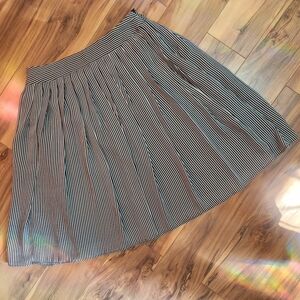 Vintage Bobbie Bee Black and White Striped Chiffon Skirt Size 6